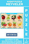 Premium Eğlenceli Eğitici Görsel Algı Problem Çözme Becerisi Çocuk Puzzle MEYVELER