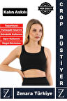 Yüksek Kaliteli Göğüs Toparlayan Sarkma Önleyen Gündelik Spor Kullanım Kalın Askılı Crop Büstiyer