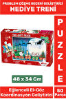 Premium Eğlenceli El Göz Koordinasyon Problem Çözme Beceri Geliştirici Çocuk PUZZLE HEDİYE TRENİ