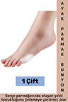 Günlük Konforlu Ayak Sürtünme Önleyen İki Ayak İçin Uyumlu Silikon Ayak Serçe Parmak Bunyon Koruyucu