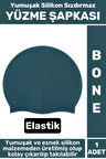 Premium Su Geçirmez Elastik Yumuşak Yüzücü Havuz Deniz Yüzme Şapkası Silikon Bone 1 Adet