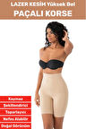 İz İç Göstermez Kaymaz Sıkılaştırıcı Vücut Şekillendirici LAZER KESİM Yüksek Bel Paçalı Korse