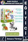 Bebek Gelişim Görsel Algı Düşünme Beceri Gelişimi Eğitici BABY PUZZLE-ORMAN HAYVANLARI