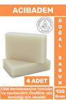 Doğal Güzel Kokulu Derinlemesine Cilt Yüz Temizleyici Nemlendirici Organik Acıbadem Sabunu 4 Adet