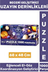 Eğlenceli Koordinasyon Beceri Görsel Algı Geliştirici Çocuk 1000 Parça PUZZLE UZAYIN DERİNLİKLERİ