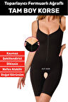 Özel Üretim Vücut Şekillendirici Beden Küçülten Toparlayıcı Fermuarlı Tam Boy Korse