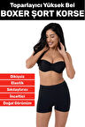 Özel Üretim İz Göstermez Yüksek Bel Sıkılaştırıcı İnceltici Toparlayıcı Dikişsiz Boxer Şort Korse