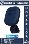 Premium Kompakt Kolay Montaj Güçlü Bass USB Şarjlı Bluetoothlu Motorsiklet Bisiklet Hoparlörü