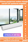 Premium İz Bırakmaz İç Göstermez Gizlilik Ofis Salon Banyo UV Koruyucu Buzlu Cam Film 2Metre X 60 Cm