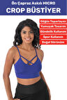 Göğüs Toparlayan Sarkma Önleyen Spor Gündelik Kullanım Şık Ön Çapraz Askı Detay Micro Crop Büstiyer