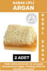 Özel Üretim Masaj Etkili Nemlendirici Kuruluk Giderici Doğal Kabak Lifli Argan Sabunu 2 Adet