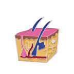 Derinin Yapısı Desenli Medikal Broş P0615