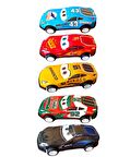 Cars Şimşek Mcqueen Metal Spor Araba Seti Çek Bırak Cars Oyuncakları 5'li