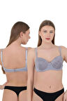 Kadın Sütyen Light C Cup - Balenli Dolgusuz Dantelli