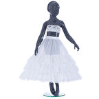 Fırfırlı Çocuk Tarlatan - Elbise Kabartıcı 