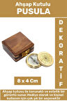 Premium Erkek Arkadaşa Sevgiliye Baba Özel Hediyelik Dekoratif Koleksiyon Ahşap Kutulu PUSULA