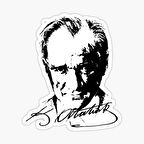 Gazi Mustafa Kemal Atatürk Araba Oto Sticker 20CM