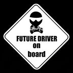 Uyarı gelecekti Bebek Sürücü araba Sticker 17CM Beyaz Renk