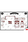 Volkswagen Transporter T4 1996-1998 Torpido Konsol Trim Göğüs Maun Kaplama Set 26 Parça Maun
