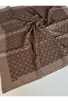 Kahverengi Elegance Monogram Eşarp 1090500-931