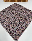 Desenli Flamalı Keten Eşarp- 05652