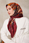 Karmaşık Desen Twill İpek Eşarp-0915
