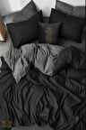 Lodos Home %100 Pamuk Tek Kişilik Nevresim Takımı Siyah