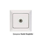 NE-AD Aras Tekli Uydu Sat Priz Geçişli - Sonlu -Beyaz