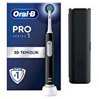 Oral-B Pro Series 1 Siyah Elektrikli Diş Fırçası, 1 Diş Fırçası Başlığı, 1 Seyahat Çantası, Braun Tasarımı