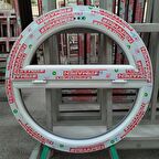 90cm YK Yuvarlak Pimapen Pencere Altınmeşe-Tek Cam