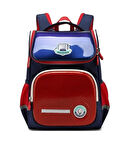 Hello Dragon Okul Çantası Omurga Koruyucu Kırmızı Lacivert