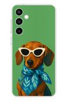 Samsung Galaxy S23 FE Uyumlu Cool Dachshund Köpek Baskılı Silikon Kılıf