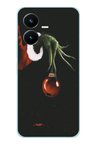 Vivo Y22 Uyumlu Grinch Yeşil El ve Kırmızı Yılbaşı Topu Baskılı Silikon Kılıf