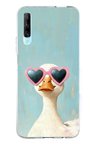 Huawei P Smart PRO Uyumlu Yağlı Boya Pop-Art Ördek Baskılı Silikon Kılıf