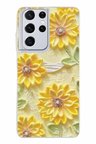 Samsung Galaxy S21 ULTRA Uyumlu Rölyef Bahçesi Baskılı Silikon Kılıf