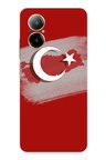 Realme 12 Lite Uyumlu Türkiye Harita Detaylı Türk Bayrağı Baskılı Silikon Kılıf