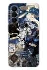 Samsung Galaxy A27 Uyumlu Retro Astronot Tasarımlı Baskılı Silikon Kılıf
