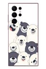 Samsung Galaxy S22 Ultra Uyumlu Gülen Kutup Ayıları Baskılı Silikon Kılıf