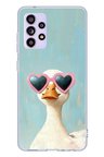 Samsung Galaxy A32 Uyumlu Yağlı Boya Pop-Art Ördek Baskılı Silikon Kılıf