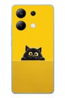 Redmi Note 13 4G Uyumlu Sarı Gözlü Kedi Baskılı Silikon Kılıf