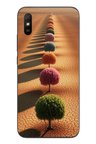Redmi 9A Uyumlu Sıralı Renkli Ağaçlar Baskılı Silikon Kılıf