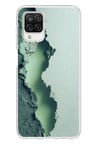 Samsung Galaxy A12 Uyumlu Koyu Yeşil İzler Baskılı Silikon Kılıf