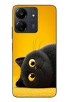 Redmi 13C Uyumlu Yan Bakan Siyah Kedi Baskılı Silikon Kılıf