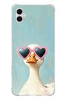 Samsung Galaxy A04 Uyumlu Yağlı Boya Pop-Art Ördek Baskılı Silikon Kılıf