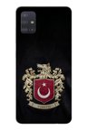 Samsung Galaxy A51 Uyumlu Türk Sembolü Kurt ve Bayrak Desenli Baskılı Silikon Kılıf