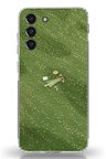 Samsung Galaxy S21 FE Uyumlu Zamanı Durduran Yeşil Papatya Düşleri Baskılı Silikon Kılıf