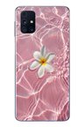 Samsung Galaxy M31s Uyumlu Dalgalı Papatya Baskılı Silikon Kılıf