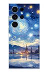 Samsung Galaxy S26 Ultra Uyumlu Yıldızlı Gökyüzü ve Şehir Silüeti Baskılı Silikon Kılıf