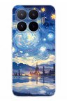 Xiaomi 17T Uyumlu Yıldızlı Gökyüzü ve Şehir Silüeti Baskılı Silikon Kılıf