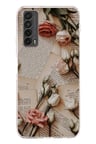 Huawei P Smart 2021 Uyumlu Retro Gazete Güller Tasarımlı Baskılı Silikon Kılıf